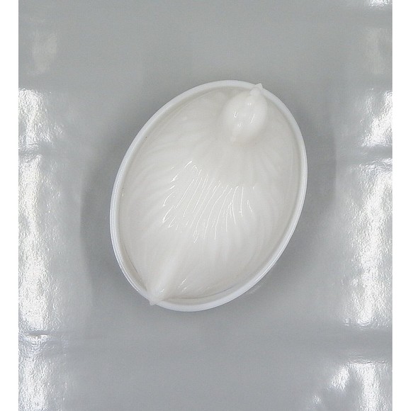 Hazel Atlas Hen on Nest White Translucent Milk Glass Opalescent Candy Dish - Picture 4 of 12